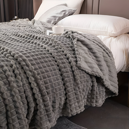 Ultra-Zachte Structuur Koraal Fleece Deken