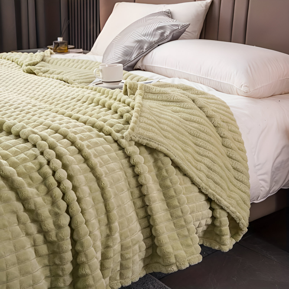 Ultra-Zachte Structuur Koraal Fleece Deken