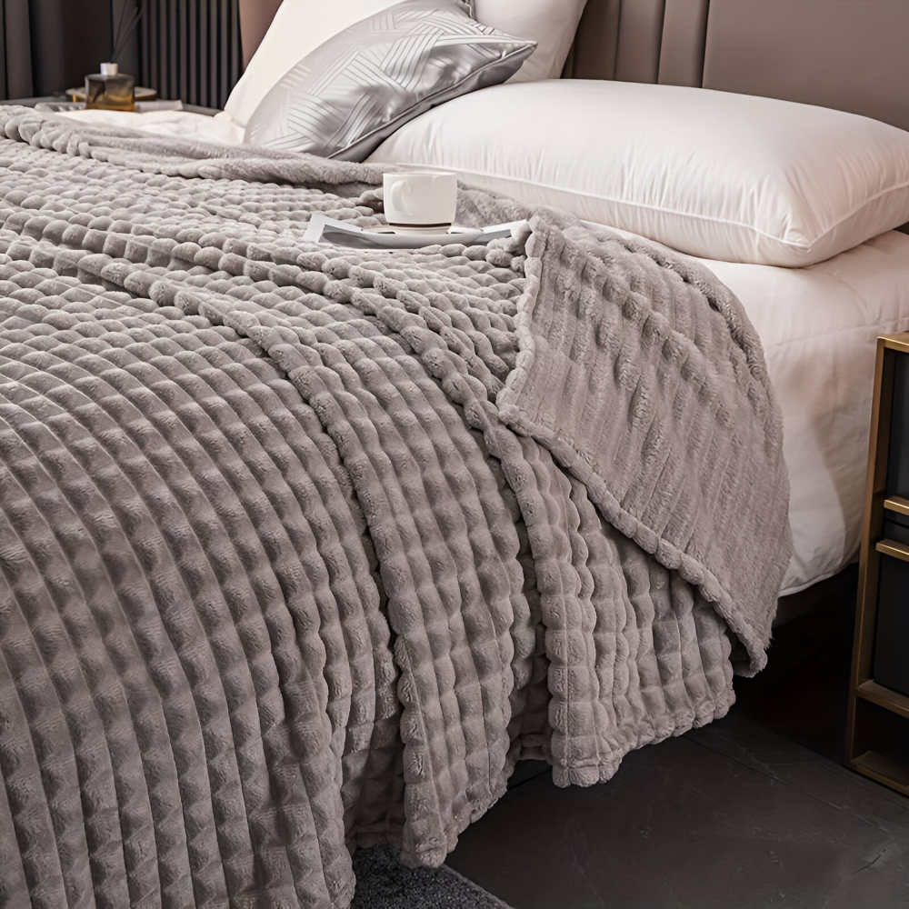 Ultra-Zachte Structuur Koraal Fleece Deken