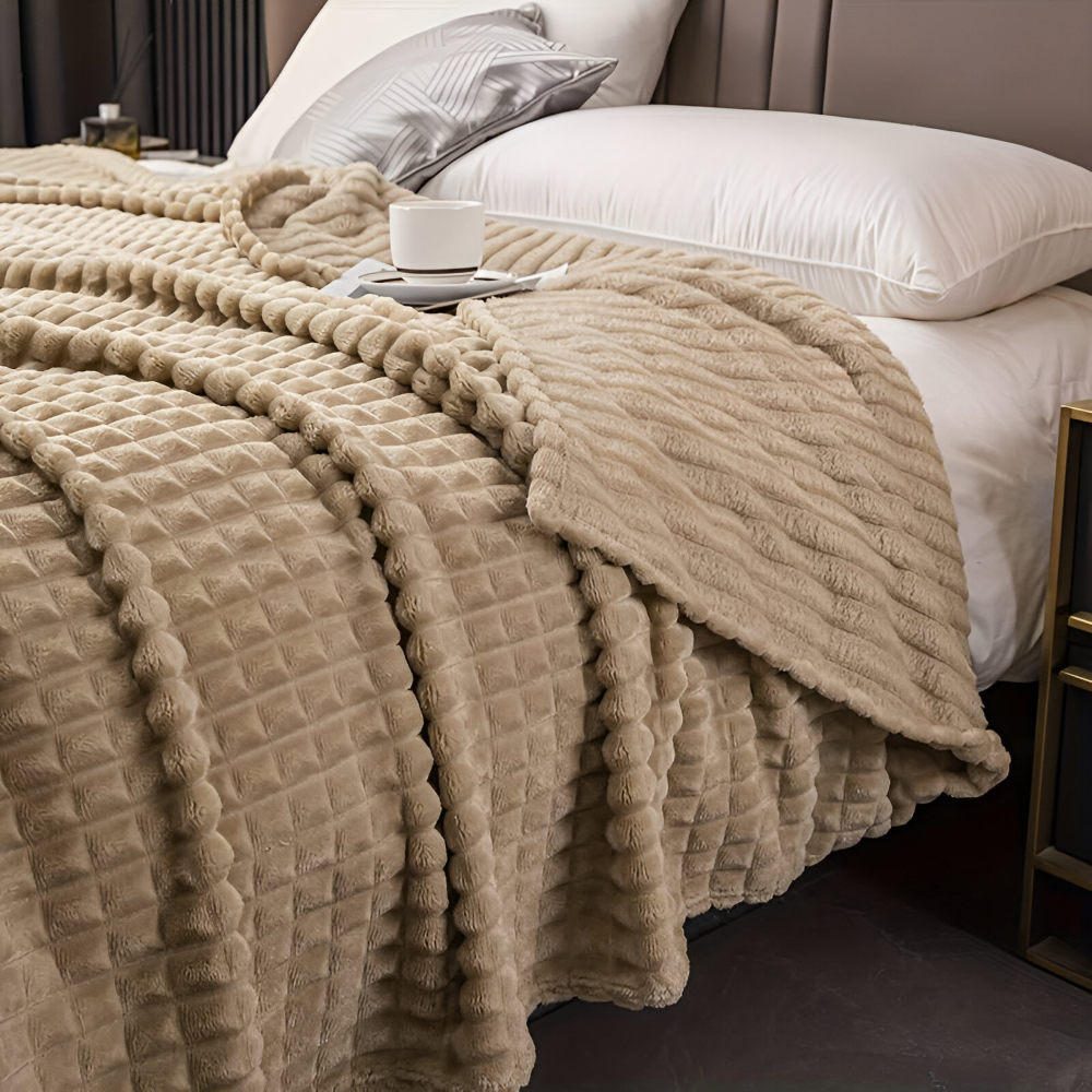 Ultra-Zachte Structuur Koraal Fleece Deken