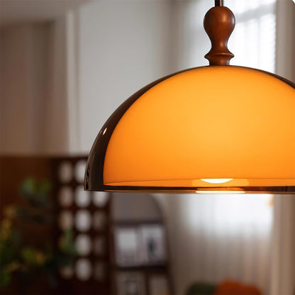 Hanglamp van Walnoothout & Acryl