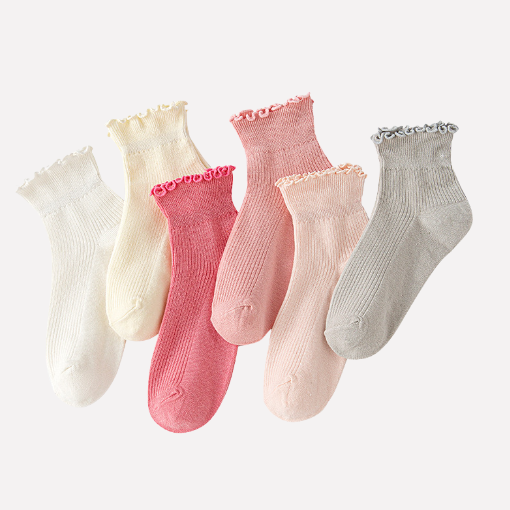 Dames Ruffle Enkelsokken