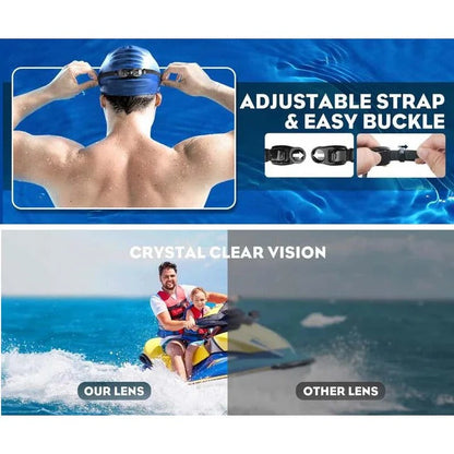 Ergonomische breedbeeld zwembril