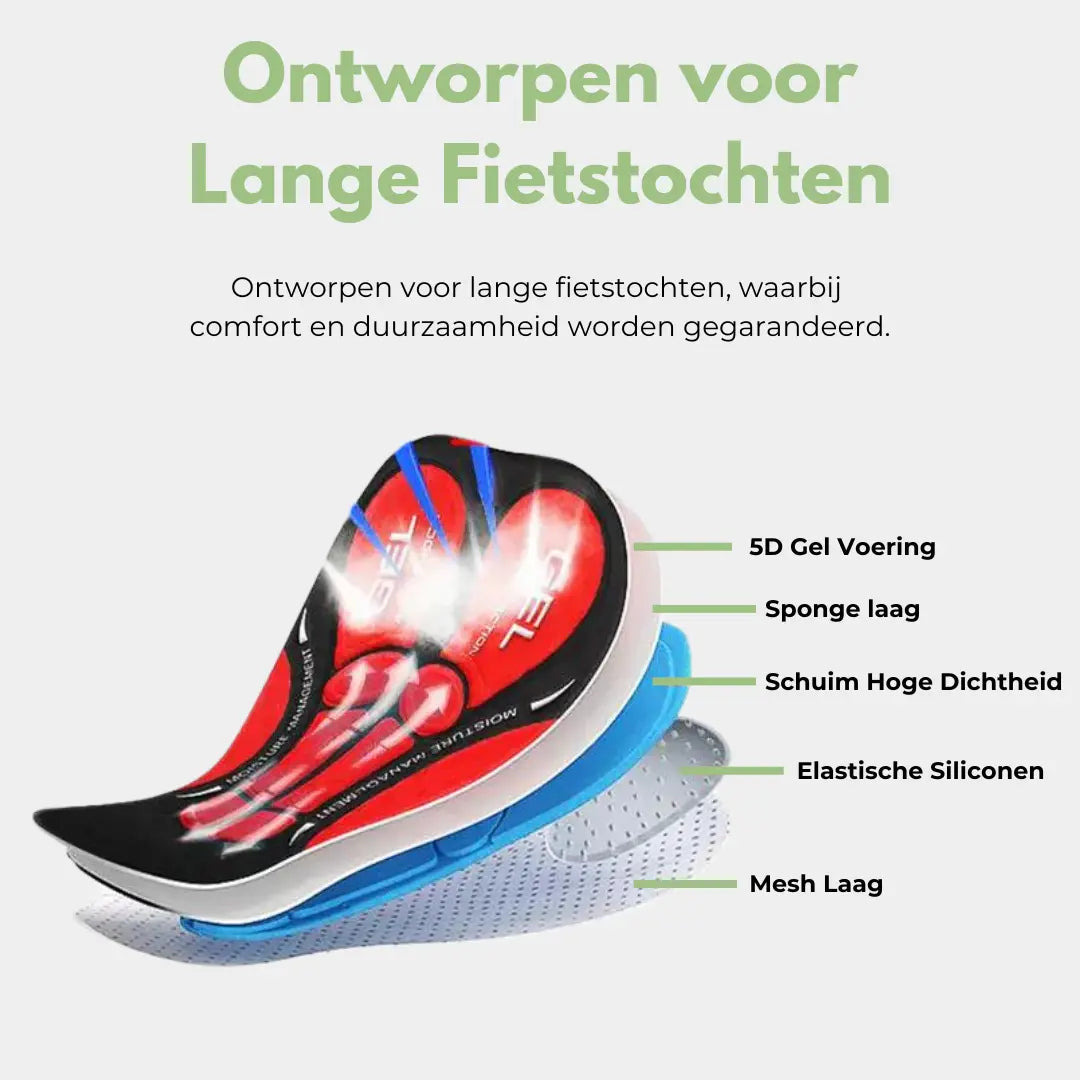 Unisex fietsbroek met gelvoering