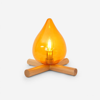 Firebam handgeblazen glazen tafellamp