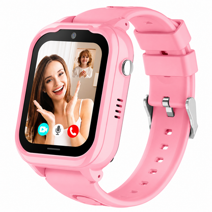 GPS Kinderhorloge met 4G – Videobellen, SOS Knop, GPS Tracker Kind – Smartwatch met Camera & WhatsApp