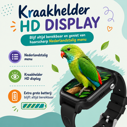 GPS Kinderhorloge met 4G – Videobellen, SOS Knop, GPS Tracker Kind – Smartwatch met Camera & WhatsApp