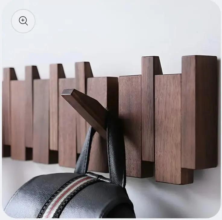 Garderobe wandkapstok met inklapbare haken
