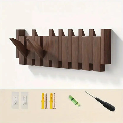 Garderobe wandkapstok met inklapbare haken