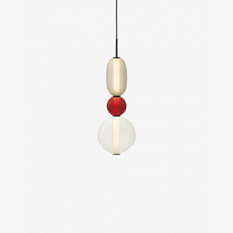 Glazen Hanglamp met Getinte Vormen