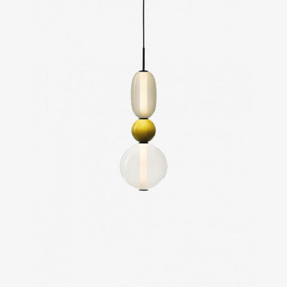 Glazen Hanglamp met Getinte Vormen