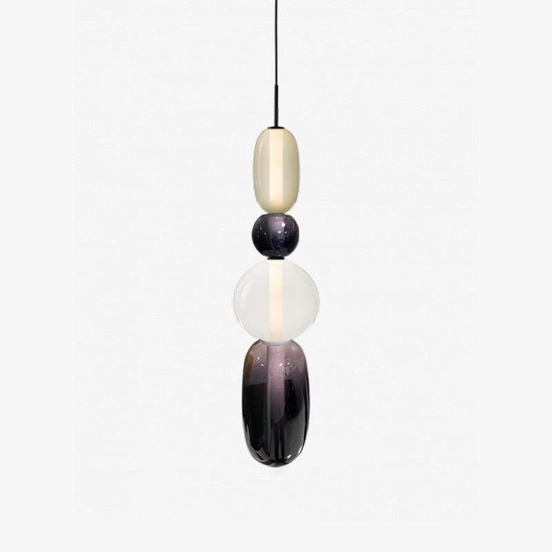 Glazen Hanglamp met Getinte Vormen