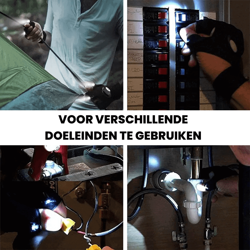 Voltagear vingerloze LED-handschoenen
