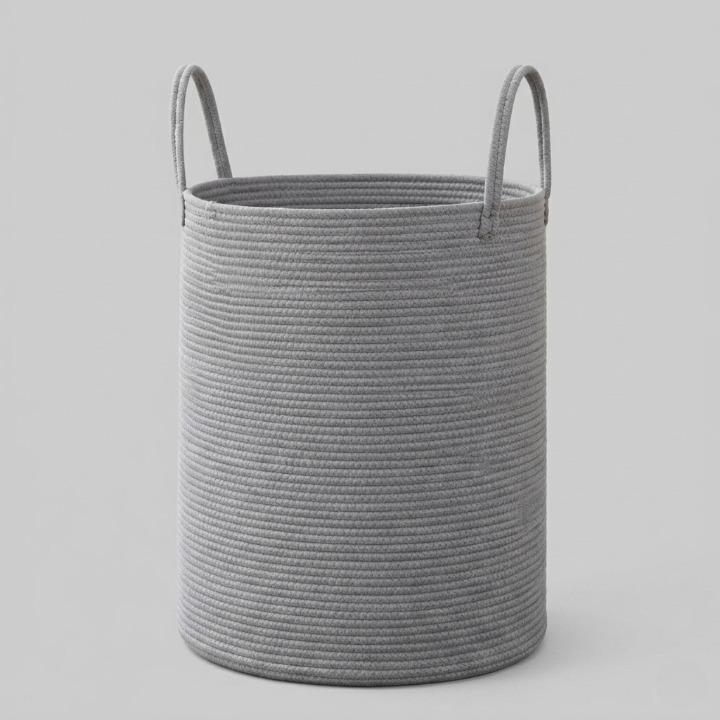 Gevlochten katoenen wasmand 58 liter