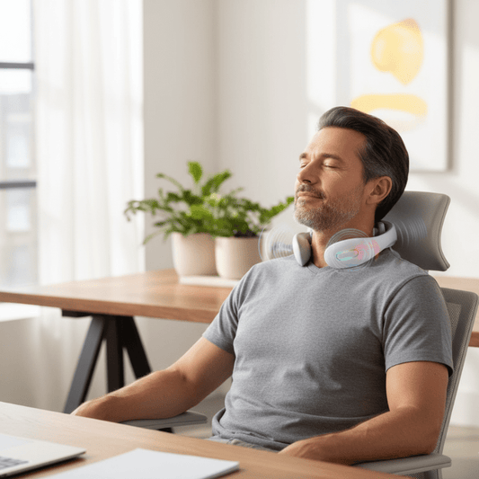 NECKVIBE slimme vibratie- en warmtenekmassageapparaat