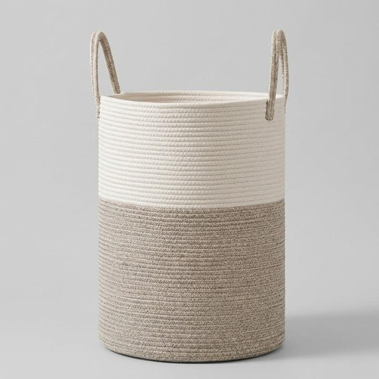 Gevlochten katoenen wasmand 58 liter