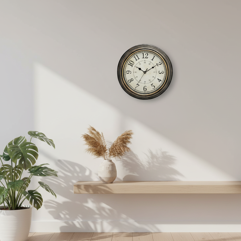 SMD Living Rustieke Houten Wandklok