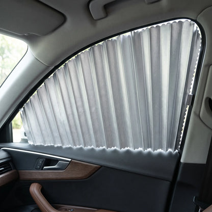 Geplooide auto zonneschermen voor zijruiten