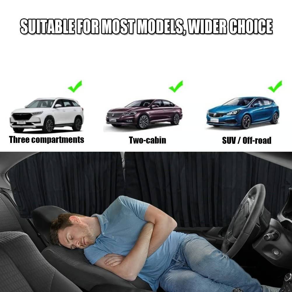 Geplooide auto zonneschermen voor zijruiten