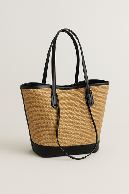 Geweven Shopper ruime dames schoudertas
