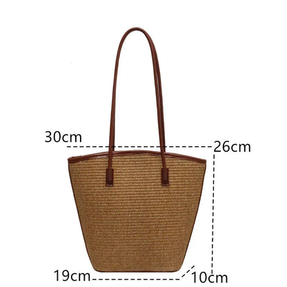 Geweven Shopper ruime dames schoudertas