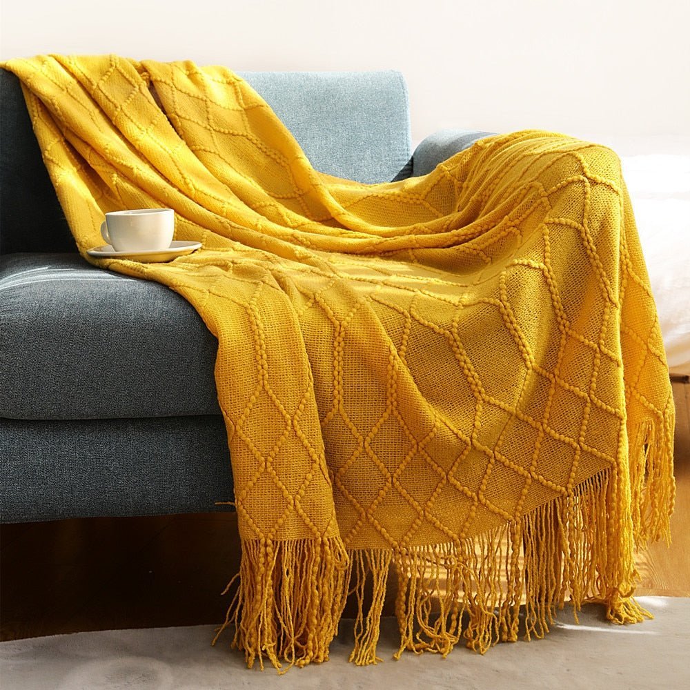 Scandinavische Gebreide Plaid en Bedsprei