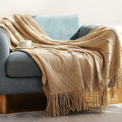 Scandinavische Gebreide Plaid en Bedsprei