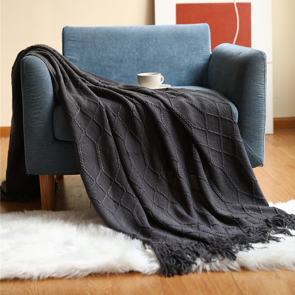 Scandinavische Gebreide Plaid en Bedsprei