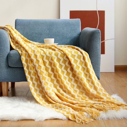 Scandinavische Gebreide Plaid en Bedsprei