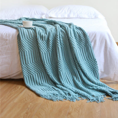 Scandinavische Gebreide Plaid en Bedsprei