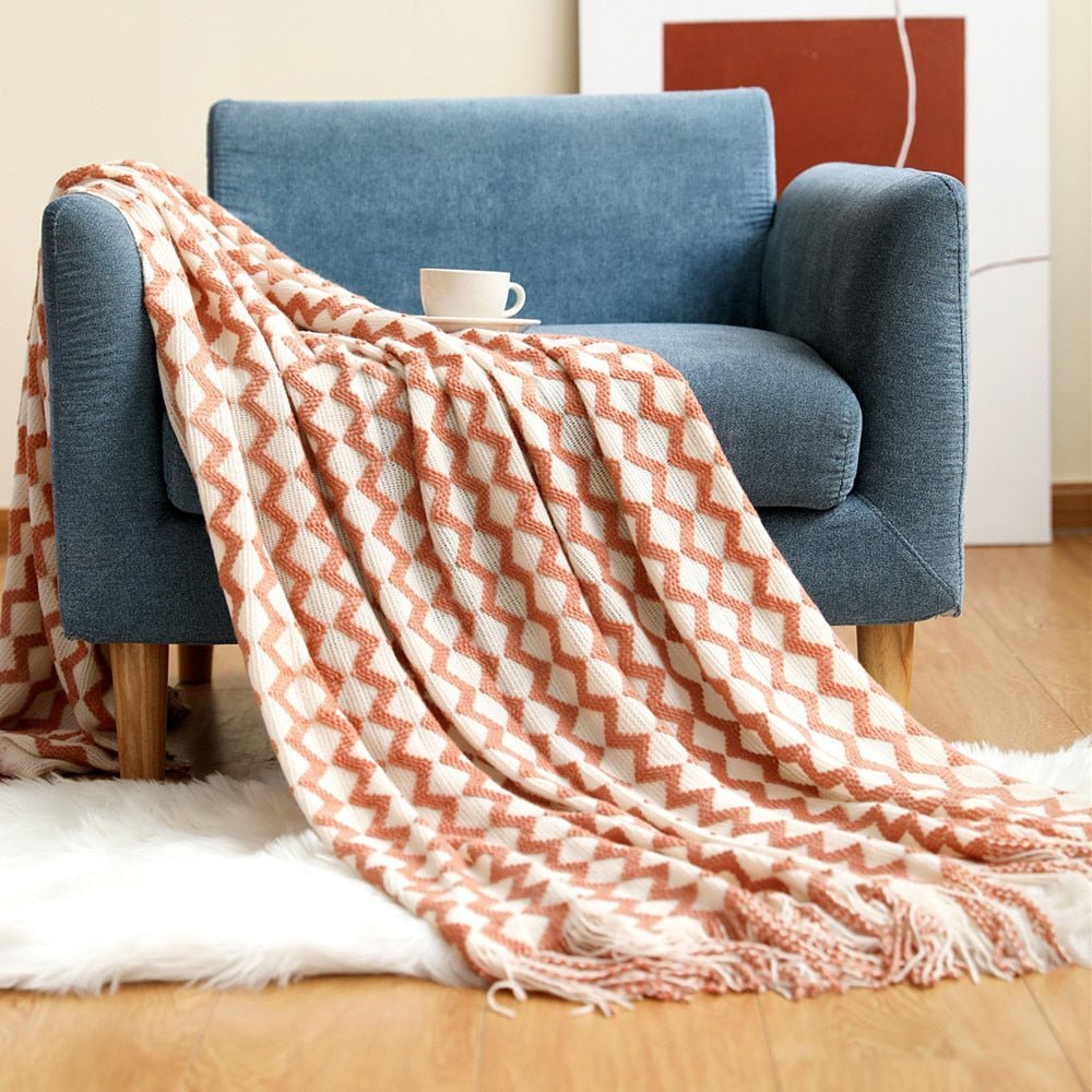 Scandinavische Gebreide Plaid en Bedsprei