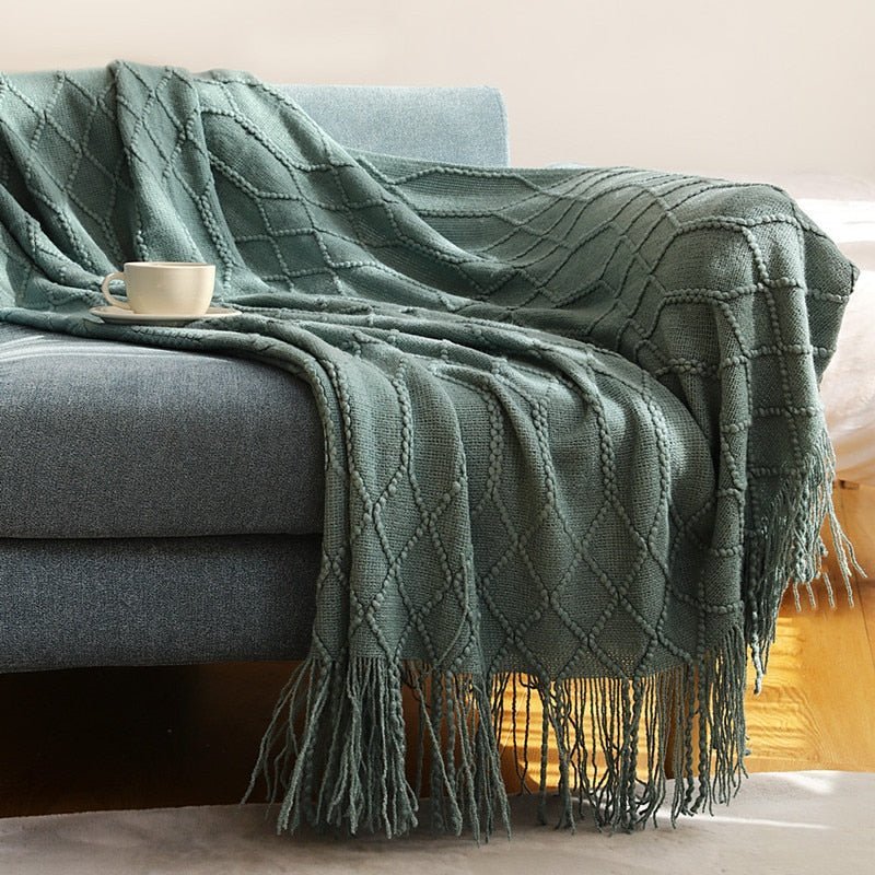 Scandinavische Gebreide Plaid en Bedsprei