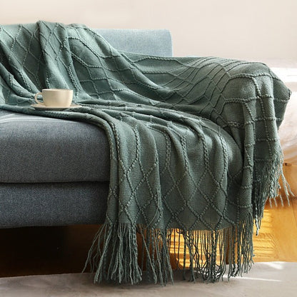 Scandinavische Gebreide Plaid en Bedsprei