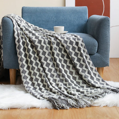 Scandinavische Gebreide Plaid en Bedsprei
