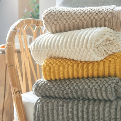 Scandinavische Gebreide Plaid en Bedsprei