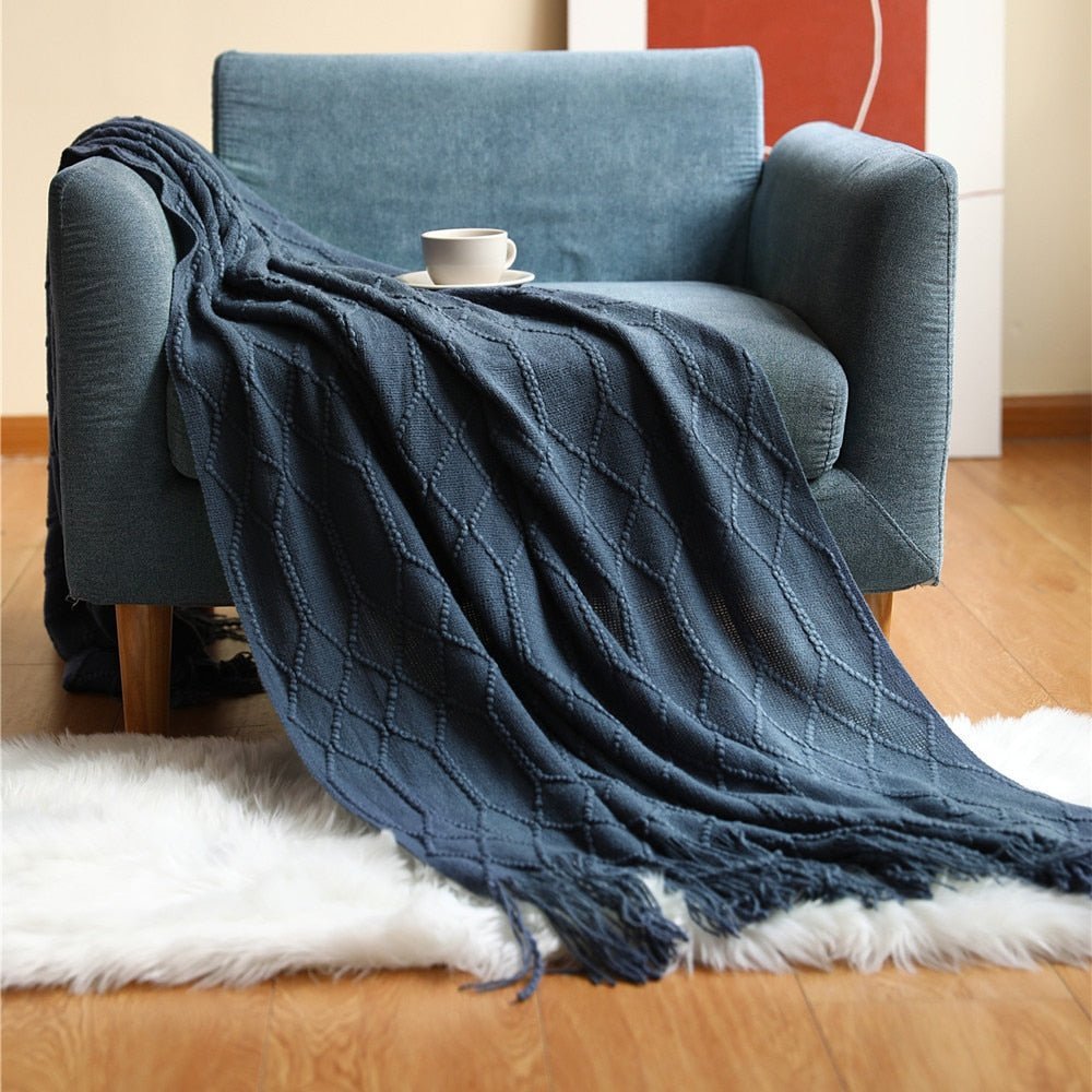 Scandinavische Gebreide Plaid en Bedsprei