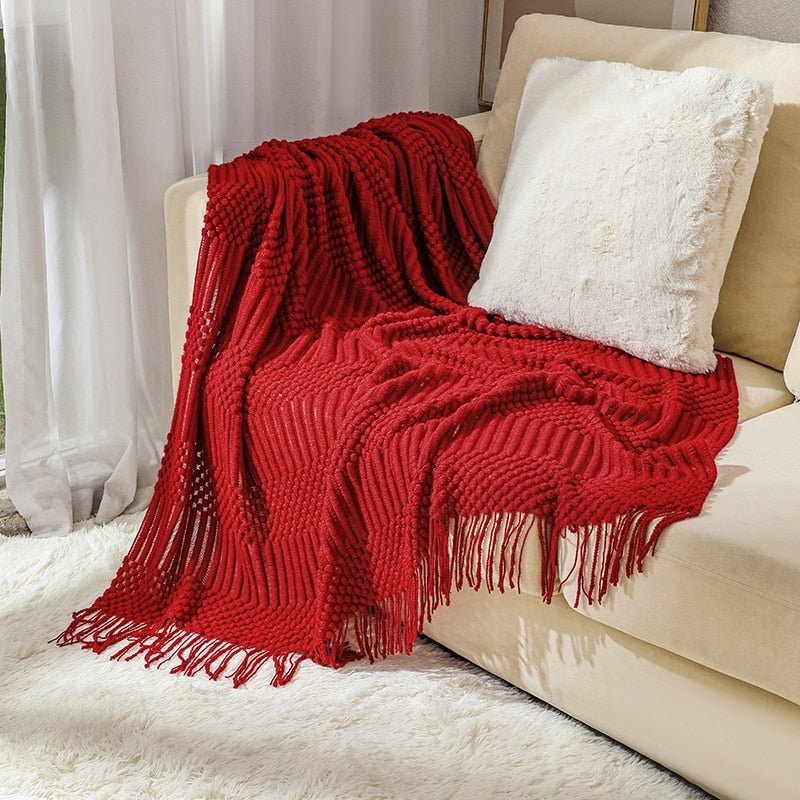 Scandinavische Gebreide Plaid en Bedsprei