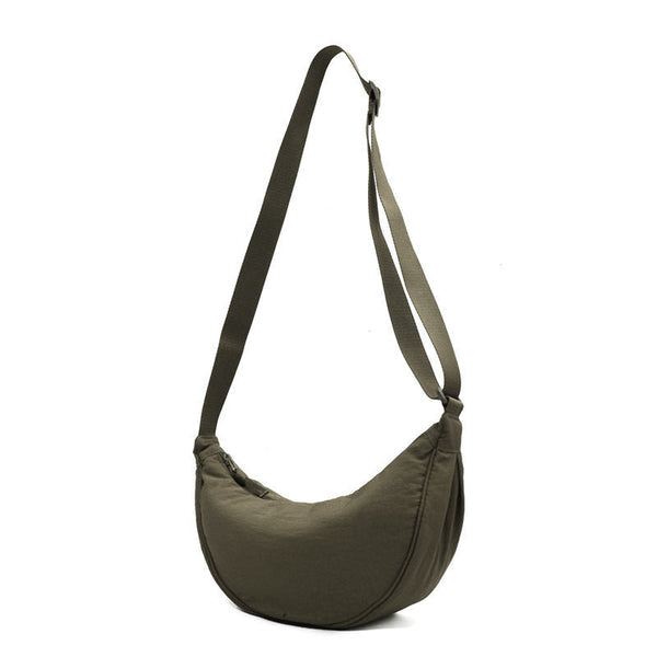 Ruime nylon schoudertas dames