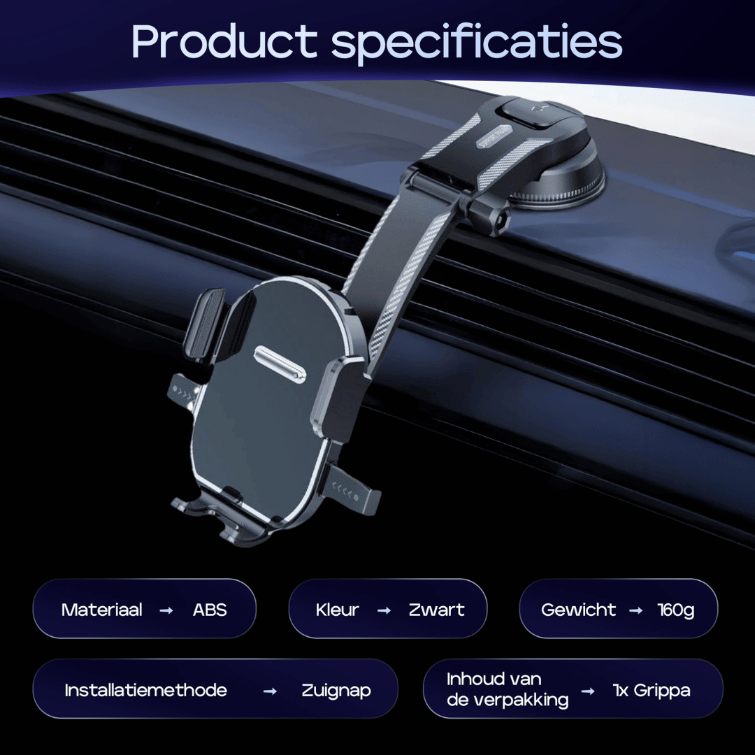 Grippa universele auto telefoonhouder