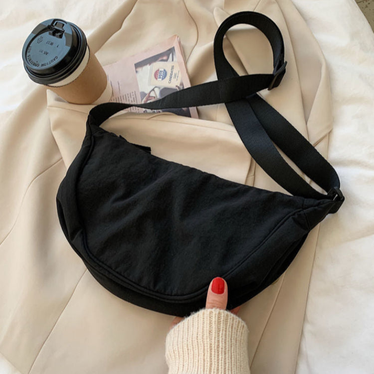 Ruime nylon schoudertas dames