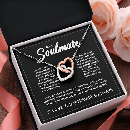 Damesketting met dubbele hartenhanger