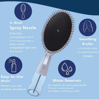 MistBrush 2-in-1 haarborstel met sprayfunctie