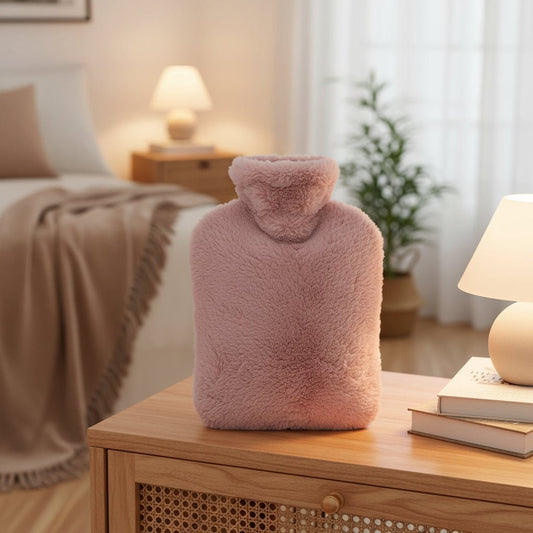HeatCare warmwaterkruik met pluche hoes