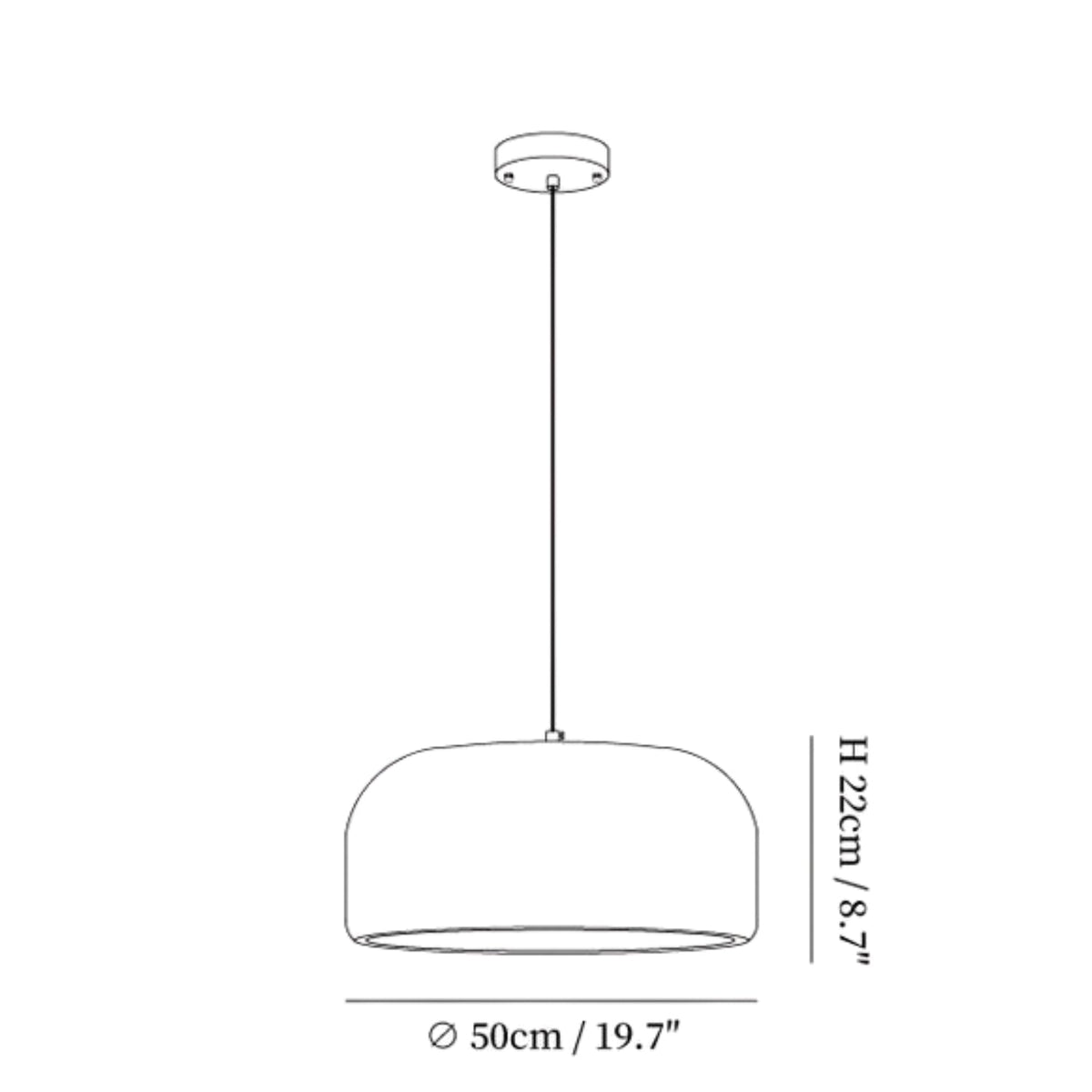 Organische Japandi resin hanglamp