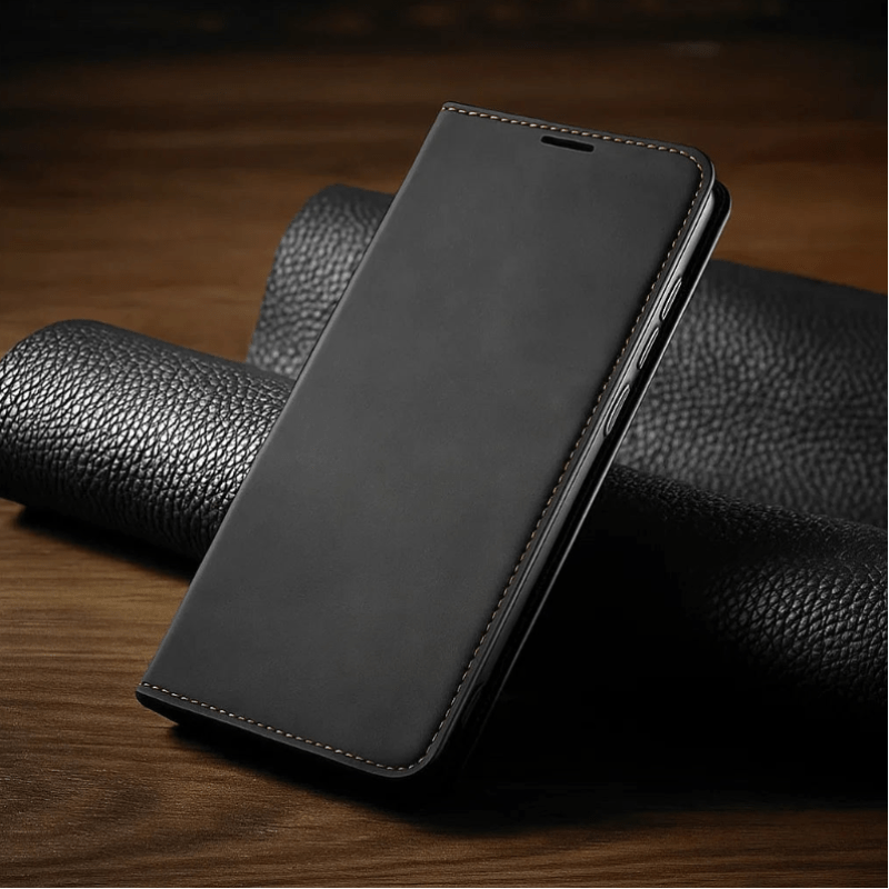 ArmorSleek magnetisch leren telefoonhoesje