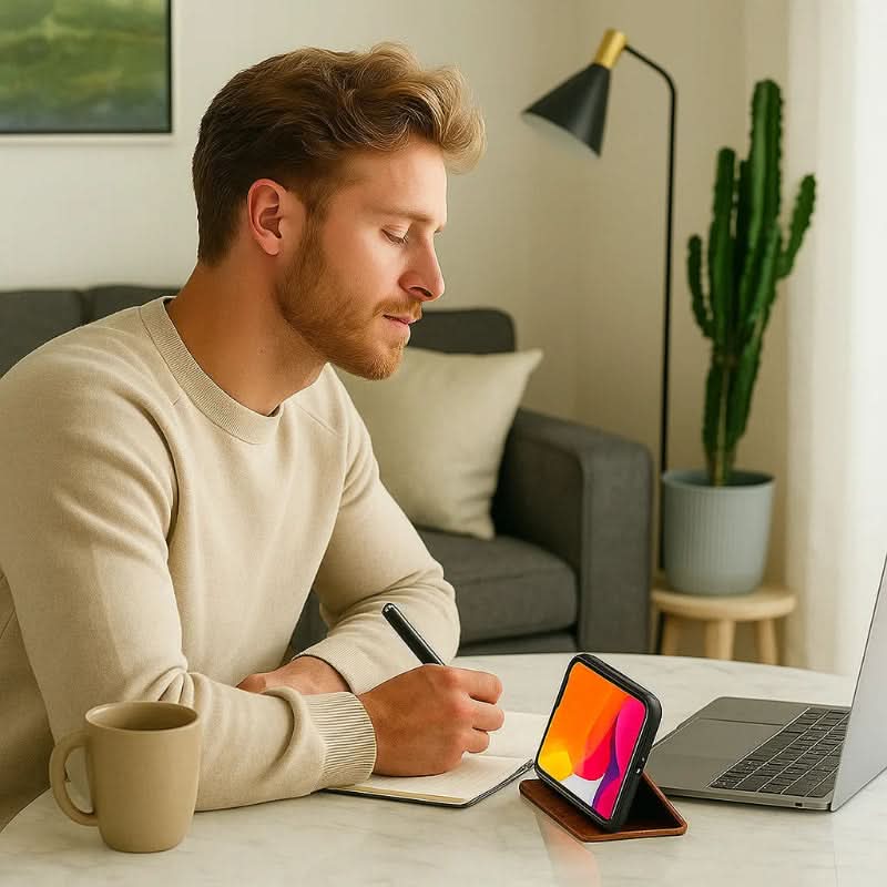 ArmorSleek magnetisch leren telefoonhoesje