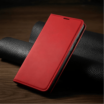 ArmorSleek magnetisch leren telefoonhoesje