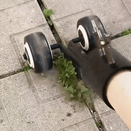 Handmatige onkruidverwijderaar op wielen