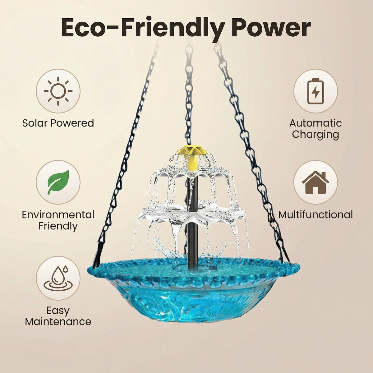 Navando hangende zonne-energie vogelbadfontein