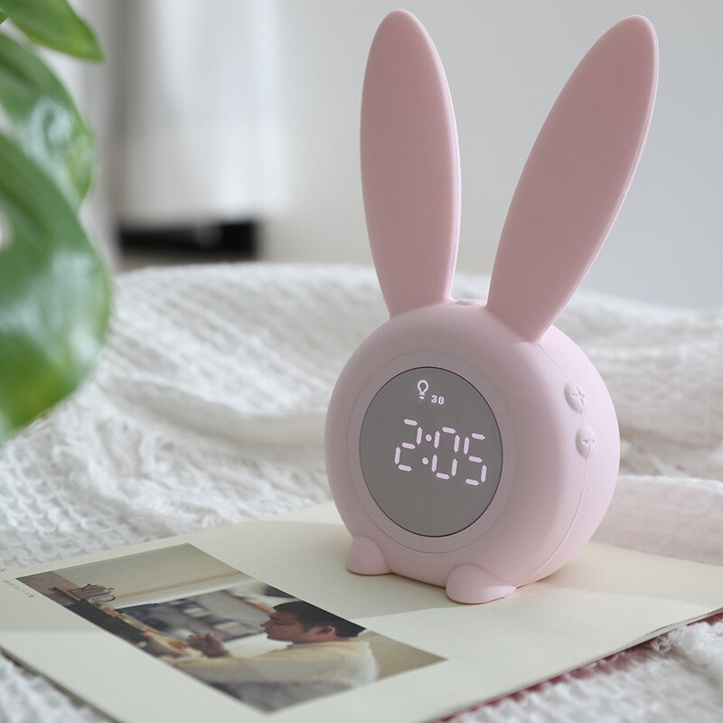 Bunny slaaptrainer kinderwekker met nachtlampje